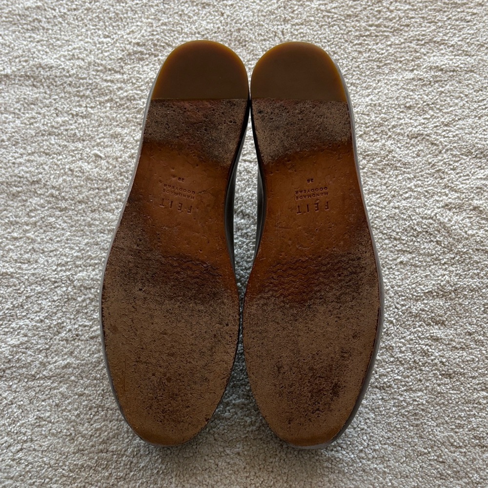 FEIT Women's Gray Leather Loafers - Picture 5 of 5
